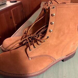 NEW Mens Field & Forest Beckman Style Tan Cork Sole Boots Size 14 D USA Made